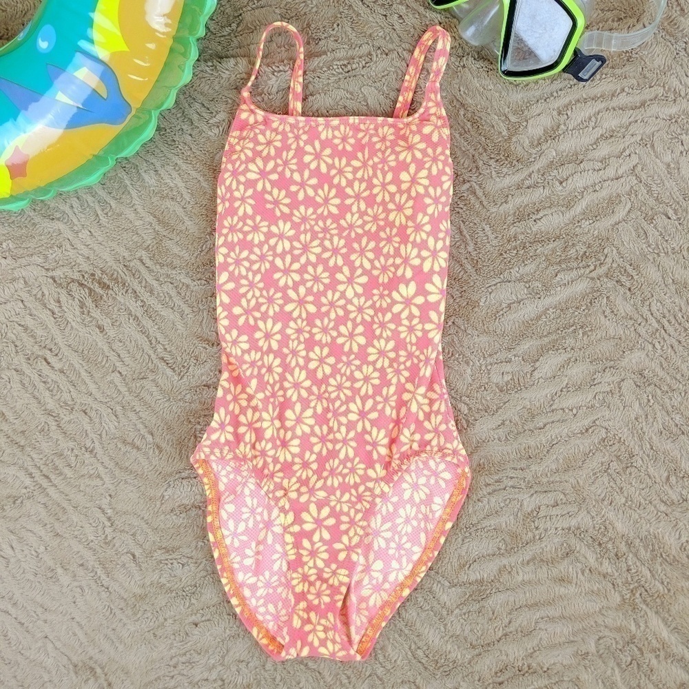 OP Ocean Pacific Orange/Yellow‎ Flower swimsuit